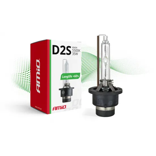 Ксеноновая лампа D2S Xenon HID, 5500K, 35W, AMiO LONG LIFE 01974