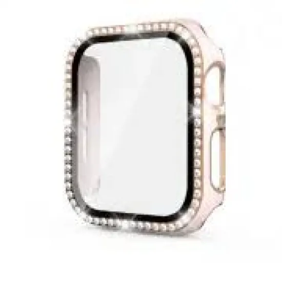 Apple Watch aizsargkorpuss ar aizsargstiklu, 45mm, Diamond pink-gold, UCH001080, 5900217980216