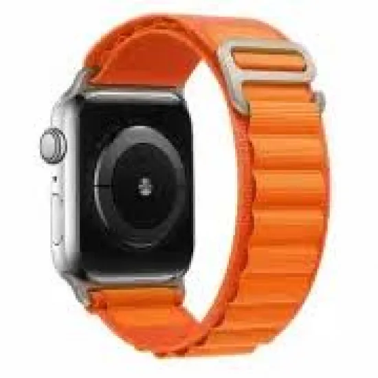 Neilona aproce, siksniņa priekš Apple Watch 42/44/45/49 dizains 2, oranža, UCH001046, 5900217978084