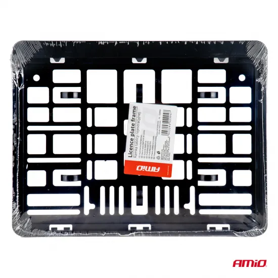 Рамка номерного знака, карбон, Amio 02994, черный