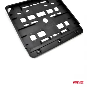 Motocikla numura zīmes rāmis, 15 x 19 cm, Amio Utal 01166, melns