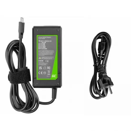 Зарядное устройство, адаптер переменного тока, USB-C 45W, для ноутбуков, планшетов, телефонов, Green Cell AD133P