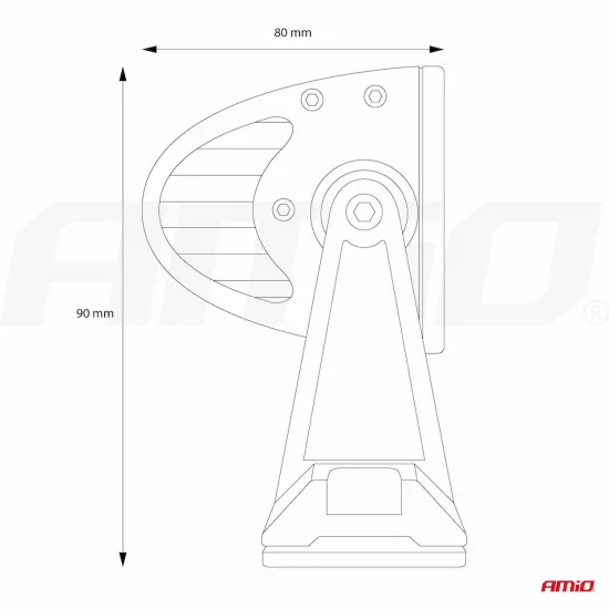 LED darba lukturis 60 cm, 9-36V, 120W, 6000-6500K, 12000lm, IP67, Amio AWL24, 02438