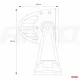 LED darba lukturis 60 cm, 9-36V, 120W, 6000-6500K, 12000lm, IP67, Amio AWL24, 02438