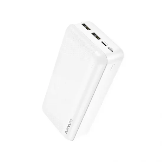 Аккумулятор Power Bank 30000мАч, 2хUSB, 5В, 2.1А, Borofone BJ27B, белый