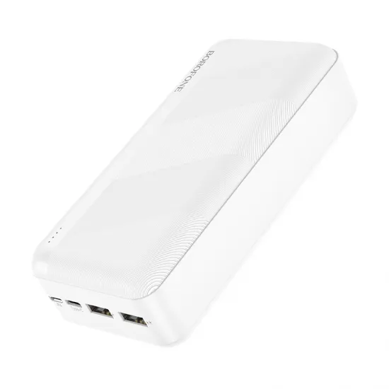 Аккумулятор Power Bank 30000мАч, 2хUSB, 5В, 2.1А, Borofone BJ27B, белый