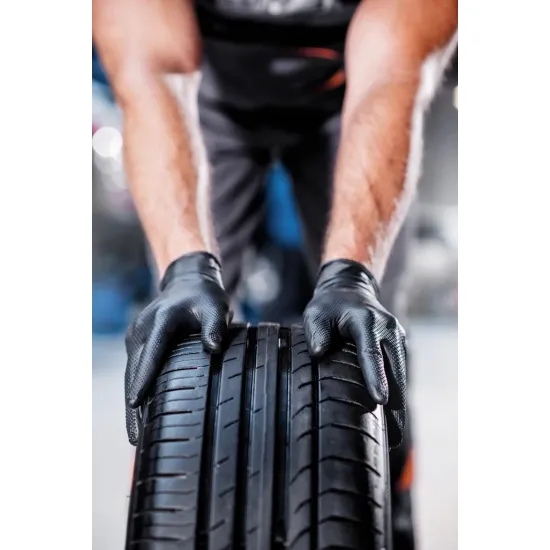 Нитриловые перчатки Mercator GoGrip размер XXL, 100 шт, без пудры, черные, Mercator Medical Nitrile MER20313, 8859185203131