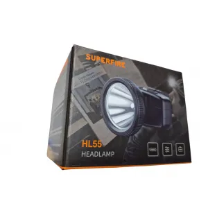 Uzlādējams LED pieres lukturis SUPERFIRE HL55, 150 lm, 3 W, USB-C, IP43