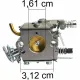 Карбюратор для пилы Husqvarna 36, ​​41, 136, 137, 141, 142, 530071987, M831415