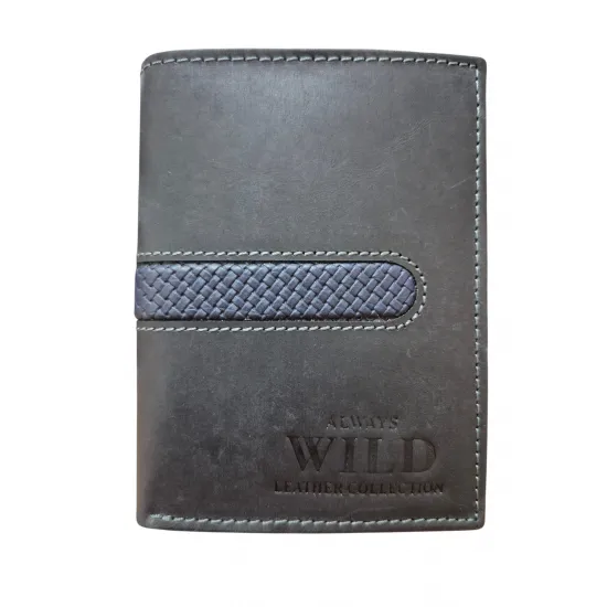 Vīriešu naudas maks, āda, Always Wild N4-MHDU Black