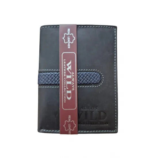 Vīriešu naudas maks, āda, Always Wild N4-MHDU Black