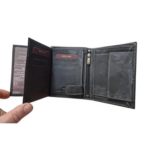 Vīriešu naudas maks, āda, Always Wild N4-MHDU Black