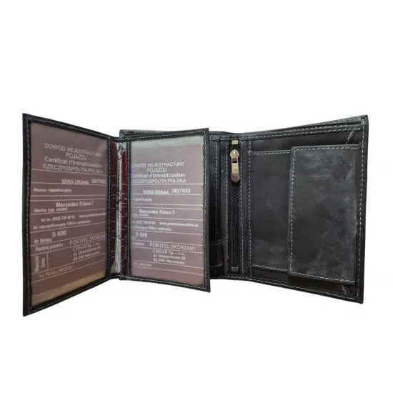 Vīriešu naudas maks, āda, Always Wild N4-MHDU Black