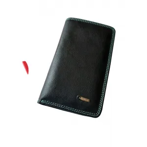 Sieviešu naudas maks, āda, Angela Moretti W36 Black, melns