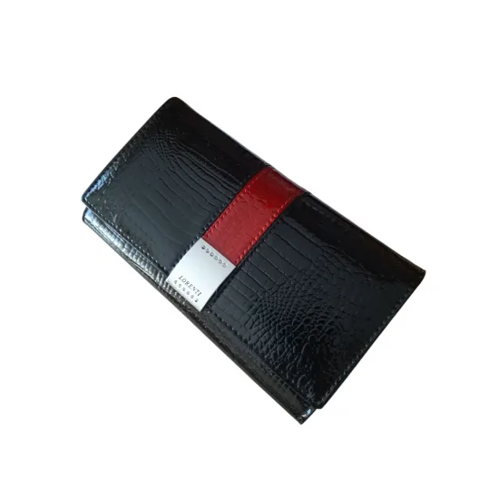 Sieviešu naudas maks, āda, Lorenti GF-114-RS Black