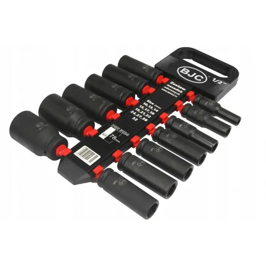 Triecienatslēgas muciņas 1/2” komplekts 13gab., 10 - 32 mm, garums 78 mm, BJC M58272