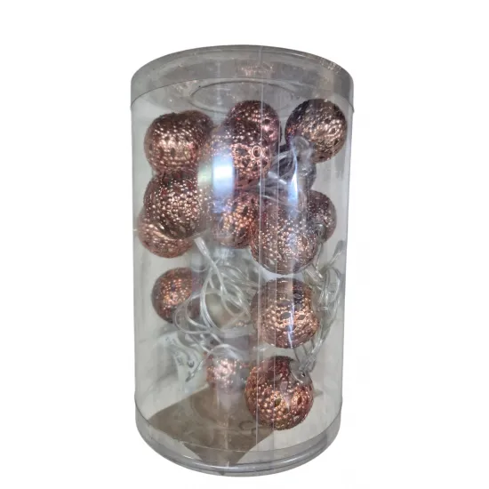 Ziemassvētku virtene bumbiņas 18 gab., LED, 4m, E18B