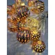 Ziemassvētku virtene bumbiņas 18 gab., LED, 4m, E18B