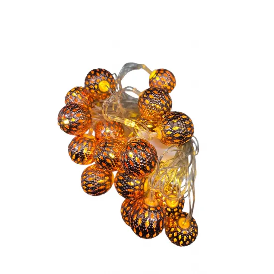 Ziemassvētku virtene bumbiņas 18 gab., LED, 4m, E18B
