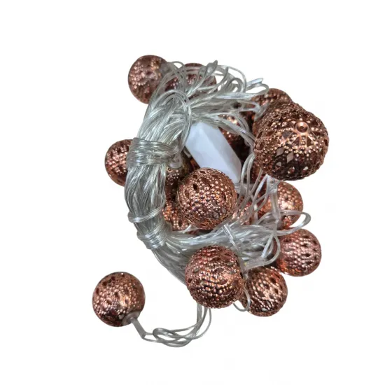 Ziemassvētku virtene bumbiņas 18 gab., LED, 4m, E18B