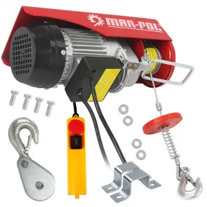 Электротельфер, лебедка электрическая, 125 / 250кг, 500Вт, 230В, YT-125/250, M80788