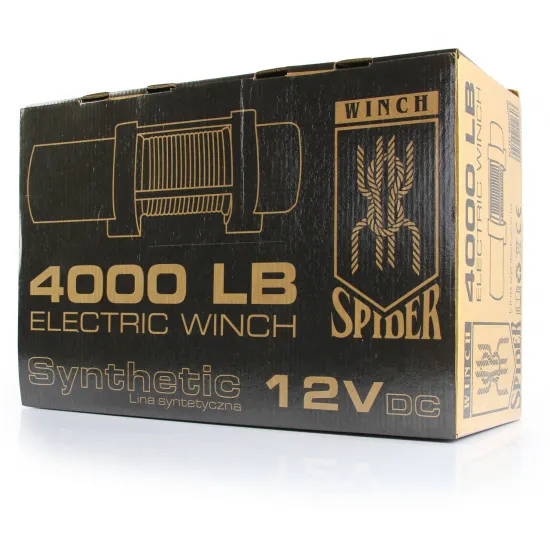 Vinča 12V, 1814 kg / 4000LBS, sintētiskā trose 15m, M80800