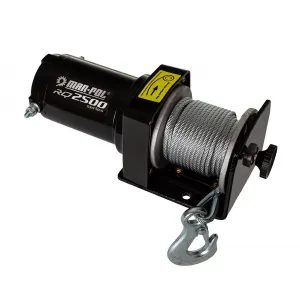Аккумуляторная лебедка, 12 В, 970 Вт, 1133 кг/2500 фунтов со стальным тросом 15 м, RQ2500 M80761