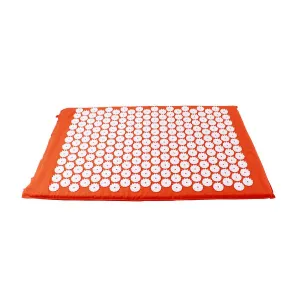 Akupresūras masāžas paklājs 65 x 41 x 2 cm, oranžs, AG438I