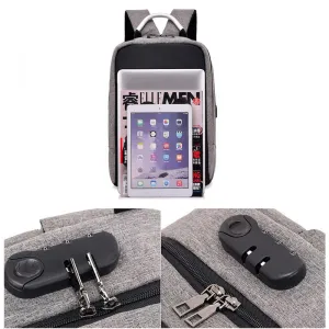 Рюкзак с USB-портом, 25л, черно-серый, K403E