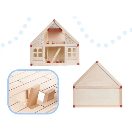 Деревянный кукольный домик, Монтессори 40СМ, KX6486