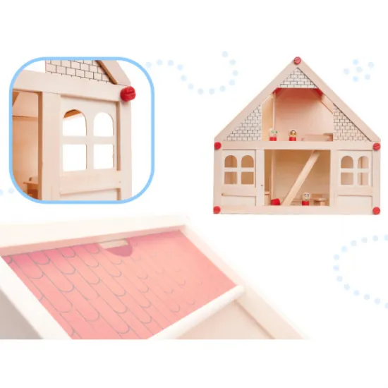 Деревянный кукольный домик, Монтессори 40СМ, KX6486