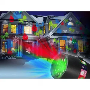 Ziemassvētku LED projektors ar 12 slaidiem, 15510