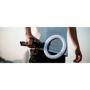 Riņķa lampa ar telefona statīvu, Selfie Lighting set Fotopro L3 (RM-80 + AK-08 + SJ-20 + MH-01)