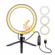 Selfie gredzena riņķa lampa ar statīvu, LED, 20W, 16cm, Ring Light G12A