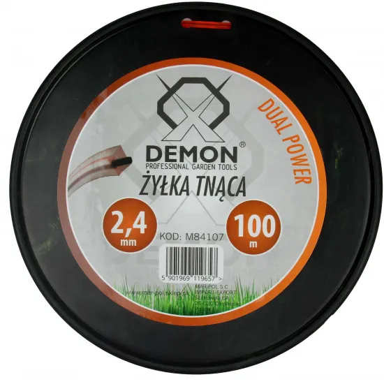 Леска для триммера универсальная Demon 2,4мм х 100мтр, квадрат, M84107