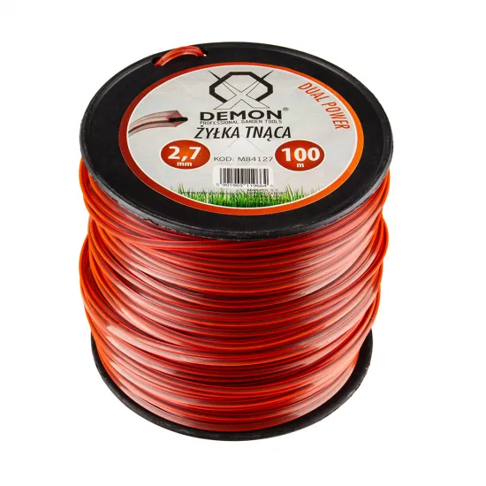 Aukla trimmerim universāla Demon 2,7mm x 100mtr. (kvadrāts)