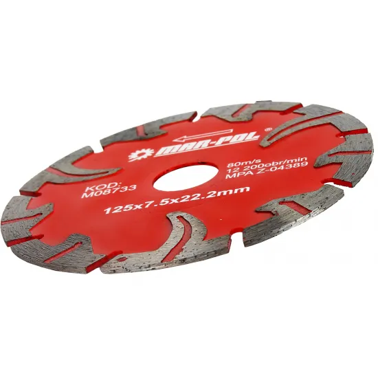 Алмазный отрезной диск 125 x 7,5 х 22,2 mm Mar-Pol Red M08733
