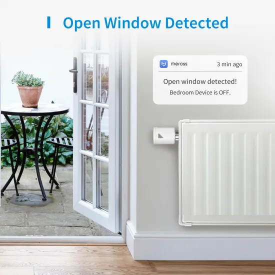 Viedais radiatoru termostats ar WiFi Meross MTS100 (bez bāzes stacijas Smart Hub)