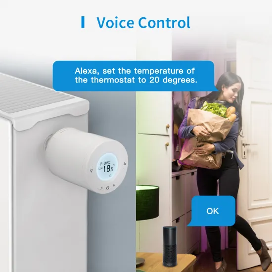 Viedais radiatoru termostats ar WiFi Meross MTS100 (bez bāzes stacijas Smart Hub)