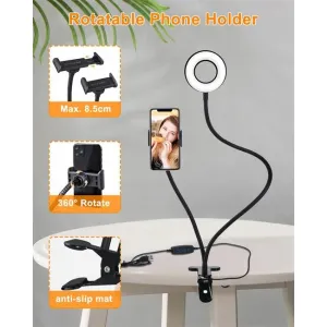 Riņķa lampa ar LED apgaismojumu, Blitzwolf BW-SL6 Selfie lamp