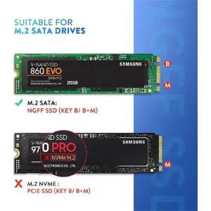 Корпус диска UGREEN SSD M.2 Drive Enclosure B-key, NVMe, 5Gbps (silver)