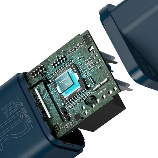 Адаптер быстрой зарядки Baseus 20 Вт, синий, Baseus Super Si Quick Charger 1C, CCSUP-B03, 6953156230019
