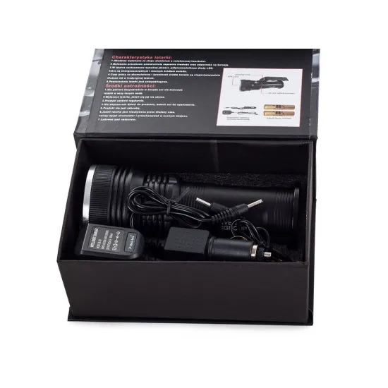 Фонарь с аккумулятором, LED, 300м, 2 x 18650, BL-W001, 08265