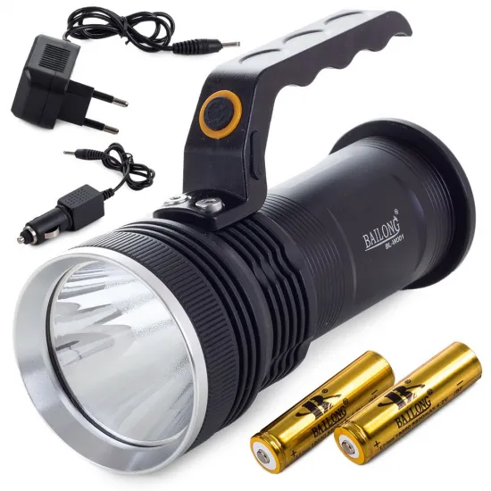 Фонарь с аккумулятором, LED, 300м, 2 x 18650, BL-W001, 08265