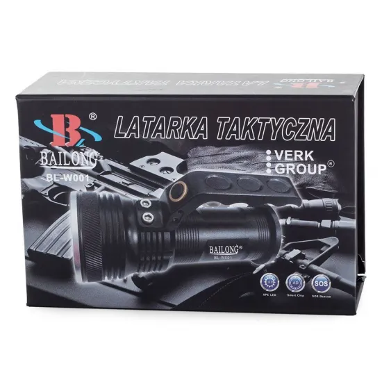 Фонарь с аккумулятором, LED, 300м, 2 x 18650, BL-W001, 08265