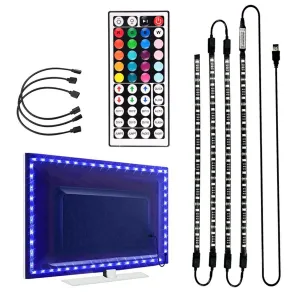 Светодиодная лента с дистанционным управлением, RGB, 40 x 50 см, освещение телевизора, монитор, интерьер, ZD4D