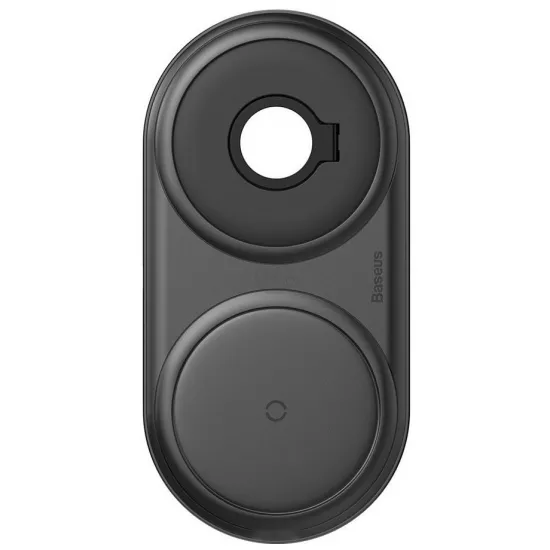 Беспроводное зарядное устройство Baseus 10 Вт для iPhone 10 Вт + Apple Watch + адаптер питания 24 Вт, черное. База WXPL-B01