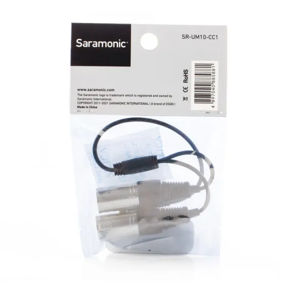 Saramonic Кабель XLR, аудиоразветвитель 3,5 мм на 2 разъема XLR «папа», Saramonic SR-UM10-CC1