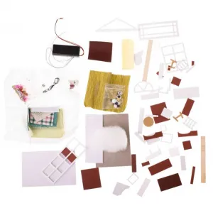 Кукольный домик, складной конструктор, светодиодное освещение, 15 х 20,6 х 11,85 см, KX6995