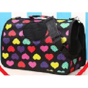 Сумка для перевозки животных, 64 см x 44 см, цветные сердца